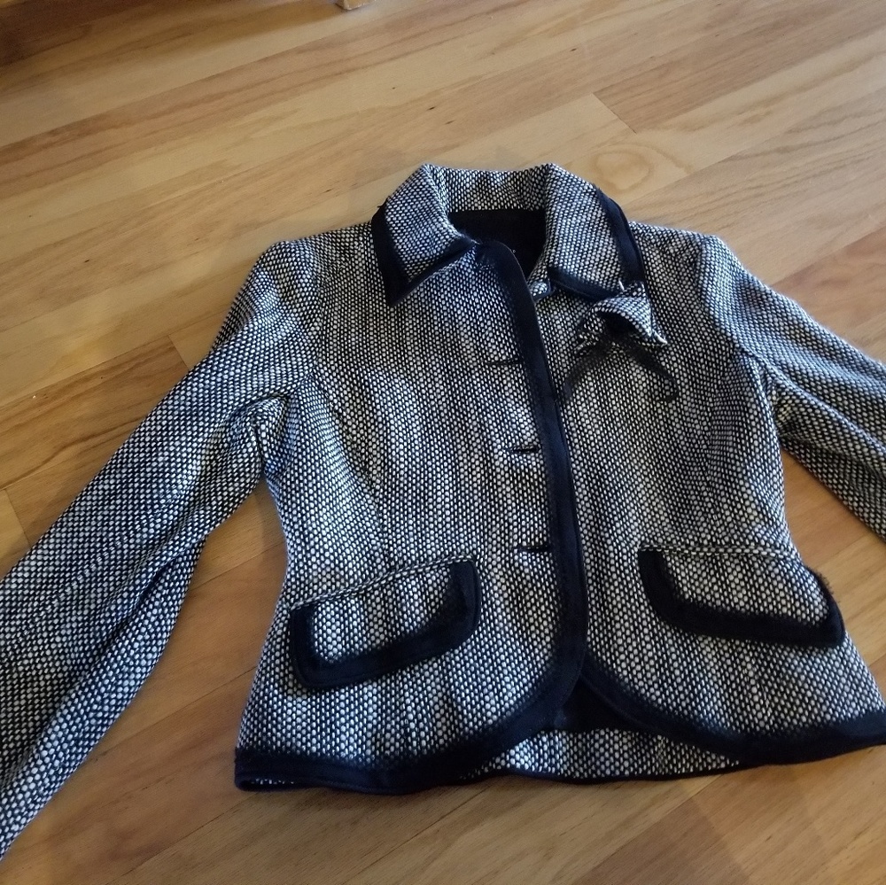 Tweed black n white jacket